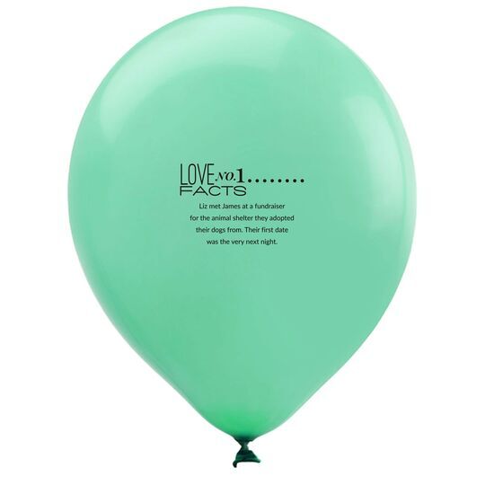 Just the Love Facts Latex Balloons